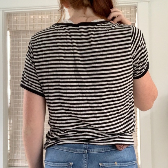 Striped Ribbed Tee - Picture 2 of 2